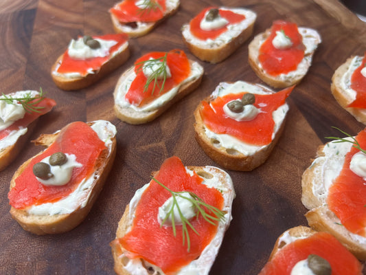 Cold Smoked Lox Crostini