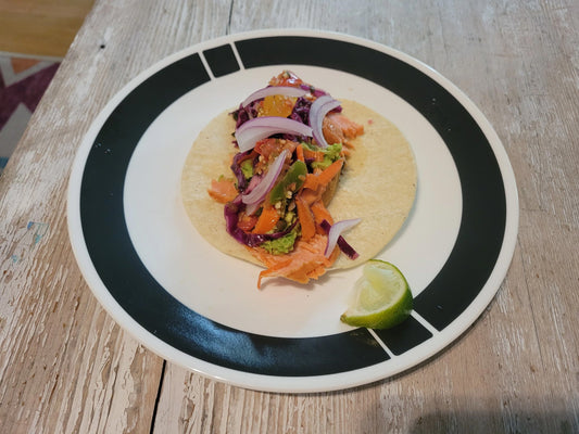 Sesame Alaska Salmon Taco